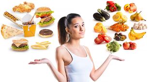 Avoiding unhealthy empty calories in favor of healthy foods to lose weight