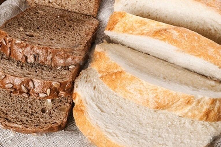 With gout, black and white bread are allowed